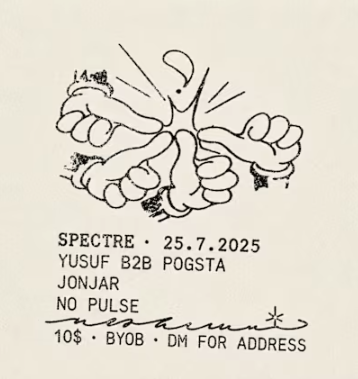 Flyer for Yusuf b2b Pogsta / Jonjar / No Pulse on 25.07.2026